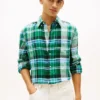 Regular Fit Madras Check -pellavapaita
