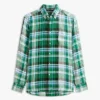 Regular Fit Madras Check -pellavapaita