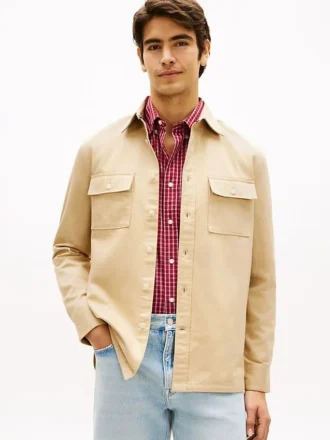 Regular Fit -mallinen slub-twill-ylipaita