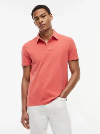 Regular Fit -mallinen, vaatteena värjätty Crest-polo Regular Fit -mallinen, vaatteena värjätty Crest-polo