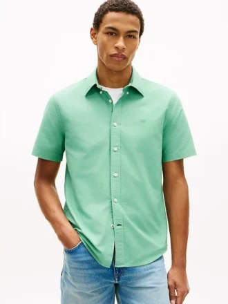 Regular Fit -mallinen, vaatteena värjätty Oxford-paita Regular Fit -mallinen, vaatteena värjätty Oxford-paita