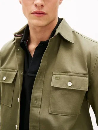 Regular Fit Slub Twill Overshirt Regular Fit Slub Twill Overshirt