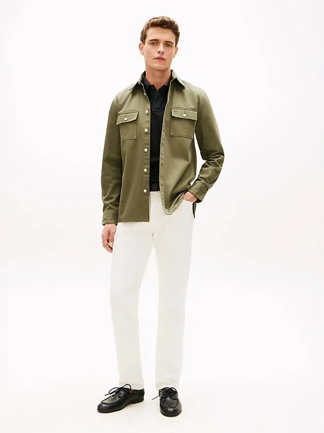 Regular Fit Slub Twill Overshirt Regular Fit Slub Twill Overshirt
