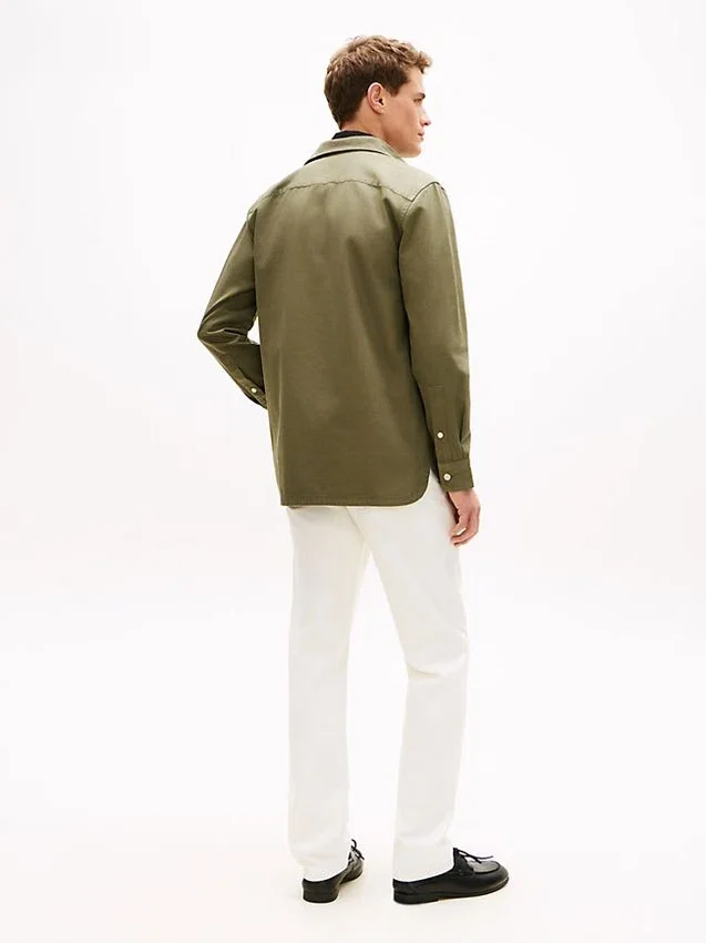 Regular Fit Slub Twill Overshirt Regular Fit Slub Twill Overshirt