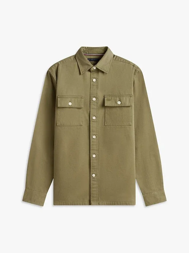 Regular Fit Slub Twill Overshirt Regular Fit Slub Twill Overshirt