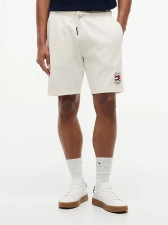 Regular Fit Wavy Flag Logo -sweatshortsit