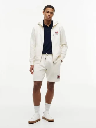 Regular Fit Wavy Flag Logo -sweatshortsit