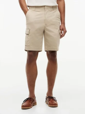 Rento istuvuus, joustava twill-kangas, cargo-shortsit