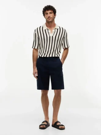 Rento istuvuus, joustava twill-kangas, cargo-shortsit