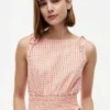 Rypytetty gingham-seersucker-midimekko Rypytetty gingham-seersucker-midimekko