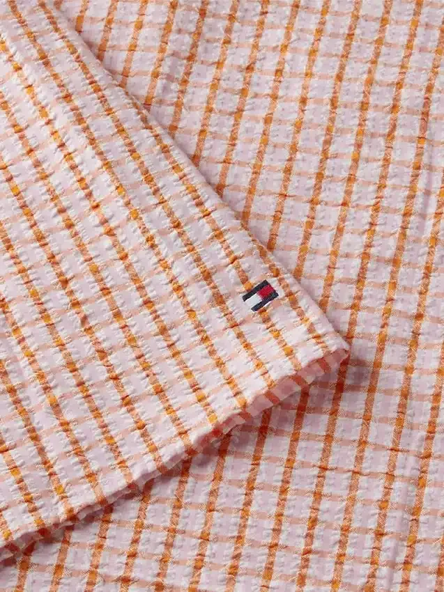 Rypytetty gingham-seersucker-midimekko Rypytetty gingham-seersucker-midimekko