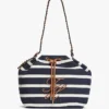 Script Monogram Breton Stripe Bucket Bag