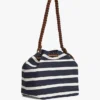 Script Monogram Breton Stripe Bucket Bag