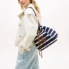 Script Monogram Breton Stripe Bucket Bag