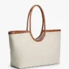 Script Monogram Linen Maxi Tote