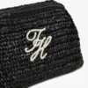 Script Monogram Raffia Clutch