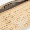 Script Monogram Raffia -ketjuhihnainen laukku Script Monogram Raffia -ketjuhihnainen laukku
