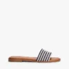 Script Monogram Stripe Woven Slide