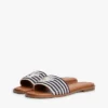 Script Monogram Stripe Woven Slide