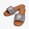 Script Monogram Stripe Woven Slide