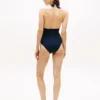 Signature Stripe Plunge Halter -uimapuku Signature Stripe Plunge Halter -uimapuku