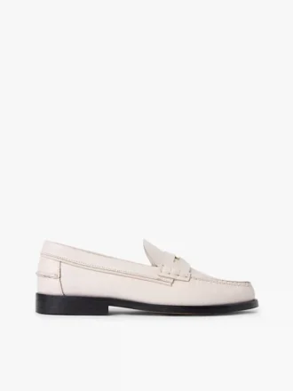 Sileä nahkainen penny-loafer