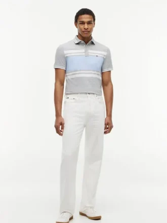 slim fit block stripe stretch pique polo 2 4 330x440 - Slim Fit Block Stripe Stretch Pique Polo