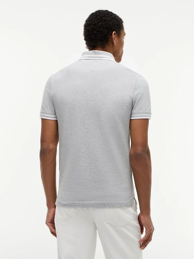 Slim Fit Block Stripe Stretch Pique Polo Slim Fit Block Stripe Stretch Pique Polo