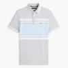 Slim Fit Block Stripe Stretch Pique Polo Slim Fit Block Stripe Stretch Pique Polo