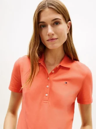 Slim Fit -mallinen joustava puuvillapolo Slim Fit -mallinen joustava puuvillapolo