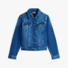 Slim Fit -mallinen tumma pesu stretch-denimtakki Slim Fit -mallinen tumma pesu stretch-denimtakki