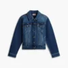 Slim Fit -mallinen tumma pesu stretch-denimtakki Slim Fit -mallinen tumma pesu stretch-denimtakki