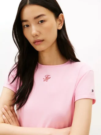 Slim Fit Script Monogram T-paita