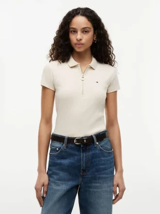 Slim Fit Zip Polo