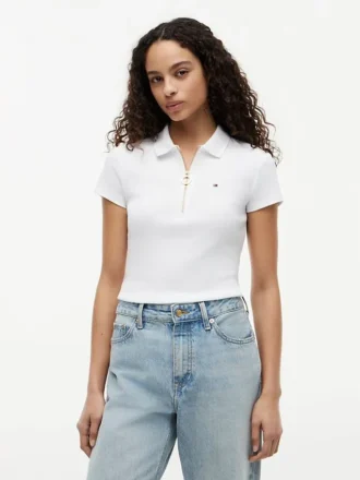 Slim Fit Zip Polo