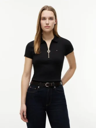 Slim Fit Zip Polo