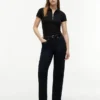 Slim Fit Zip Polo