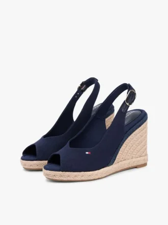 Slingback-kiilakorkoiset espadrillosandaalit