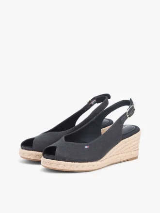 Slingback-kiilakorkoiset espadrillosandaalit