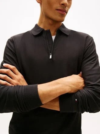 Smooth Cotton Performance Zip Polo