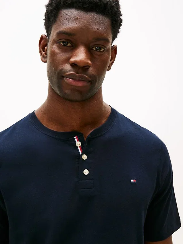 Sueded Jersey Henley -yöpaita Sueded Jersey Henley -yöpaita