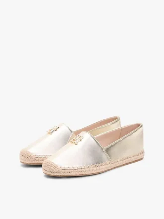 TH Monogram Metallic Leather Espadrille