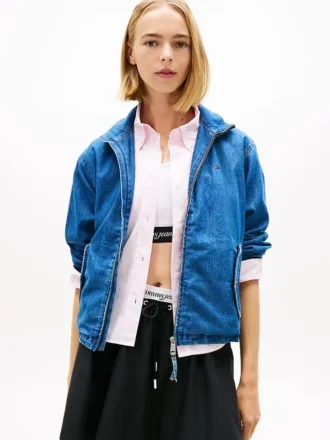 Tommy Jeans Chambray Zip -takki