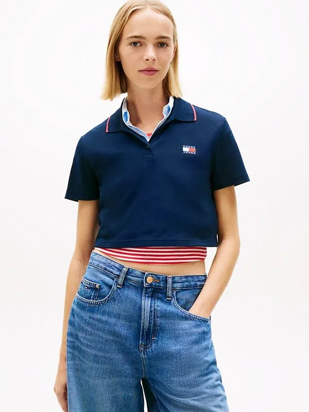 Tommy Jeans Cropped Boxy Fit Polo Tommy Jeans Cropped Boxy Fit Polo