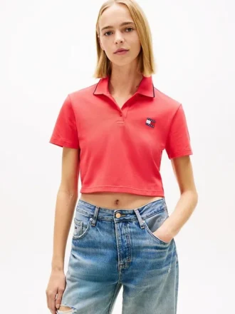 Tommy Jeans Cropped Boxy Fit Polo