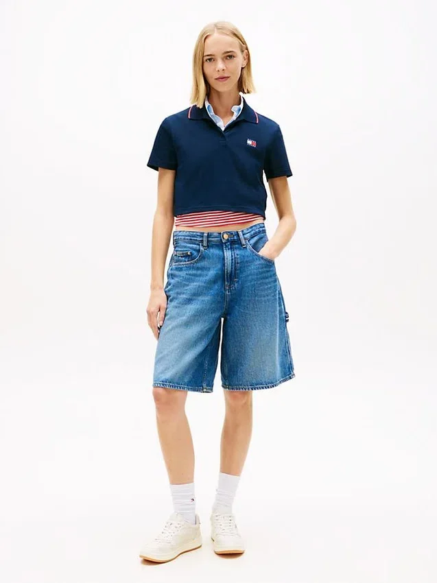 Tommy Jeans Cropped Boxy Fit Polo Tommy Jeans Cropped Boxy Fit Polo
