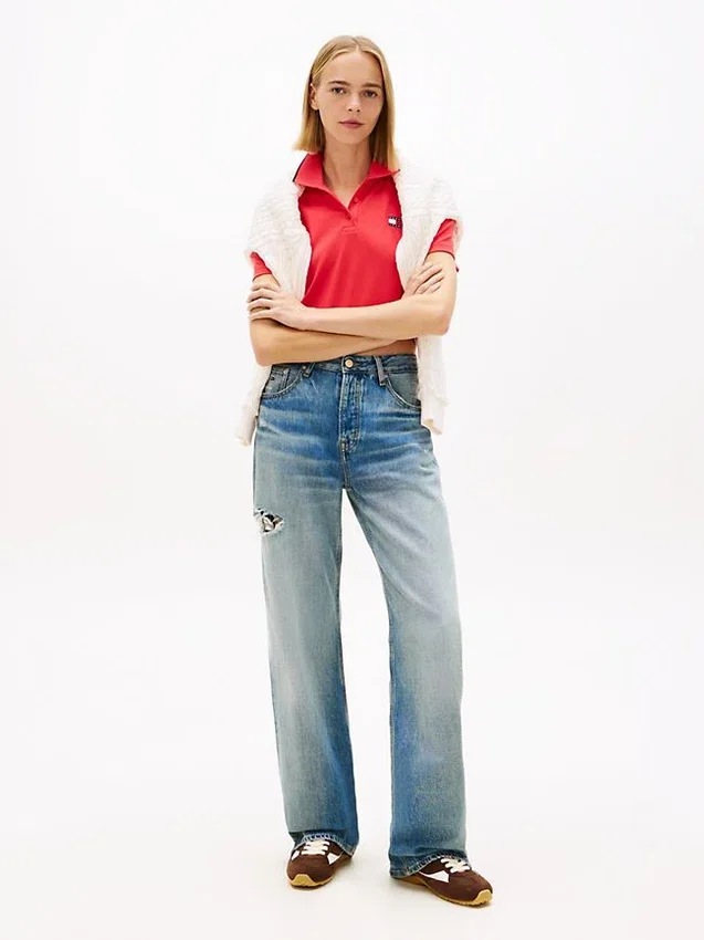Tommy Jeans Cropped Boxy Fit Polo Tommy Jeans Cropped Boxy Fit Polo