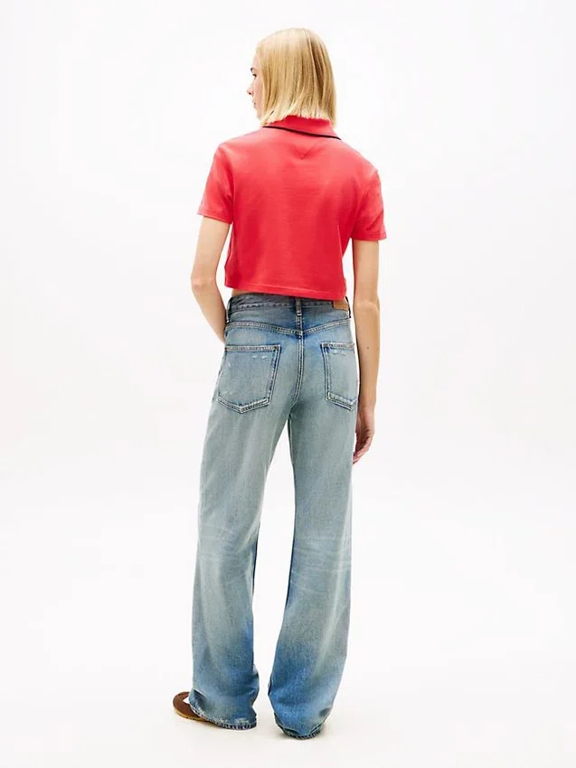 Tommy Jeans Cropped Boxy Fit Polo Tommy Jeans Cropped Boxy Fit Polo