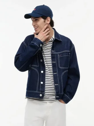 Tommy Jeans Dark Wash Denim Ranch -takki Tommy Jeans Dark Wash Denim Ranch -takki