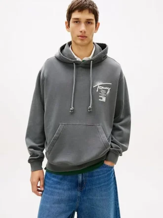 Tommy Jeans -huppari, jossa on spraymaalattu logo Tommy Jeans -huppari, jossa on spraymaalattu logo